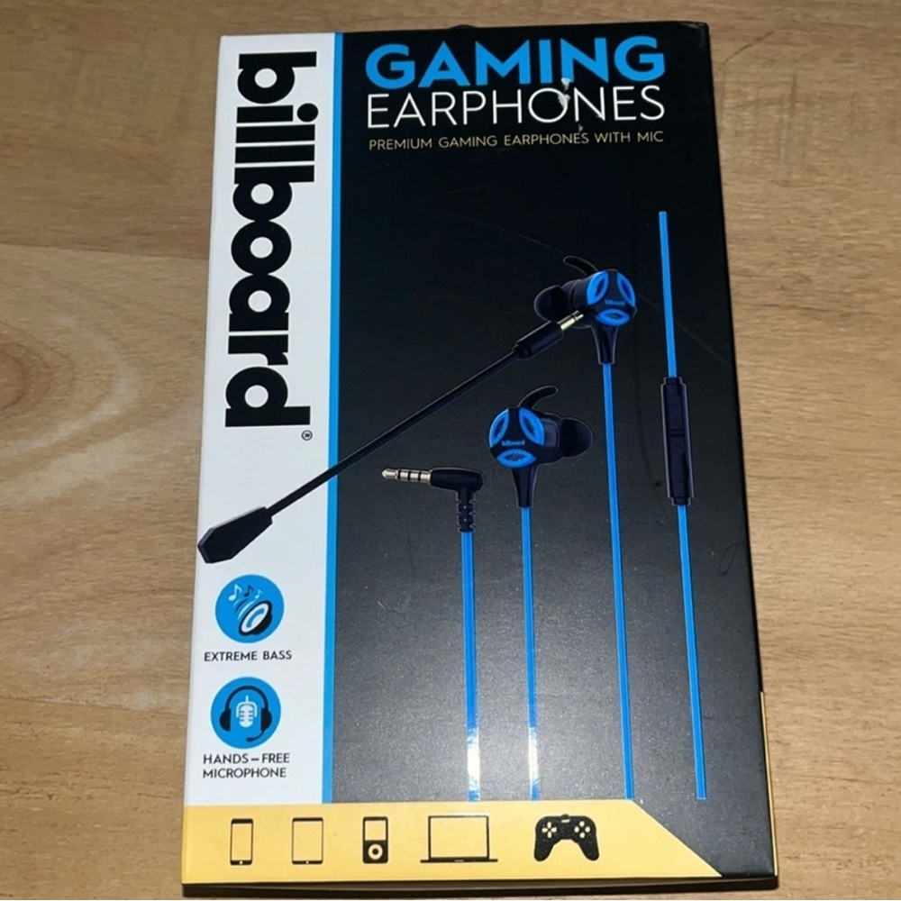 Billboard Blue Gaming Earphones with Mic